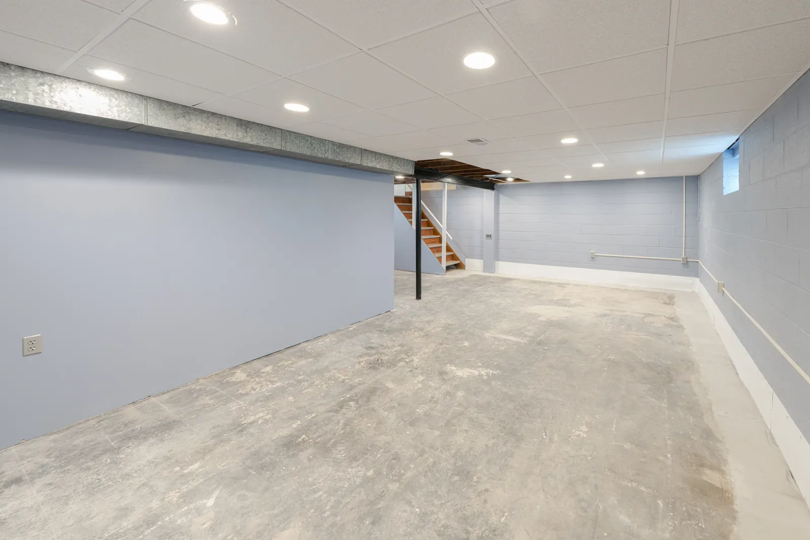 Dry, finished basement