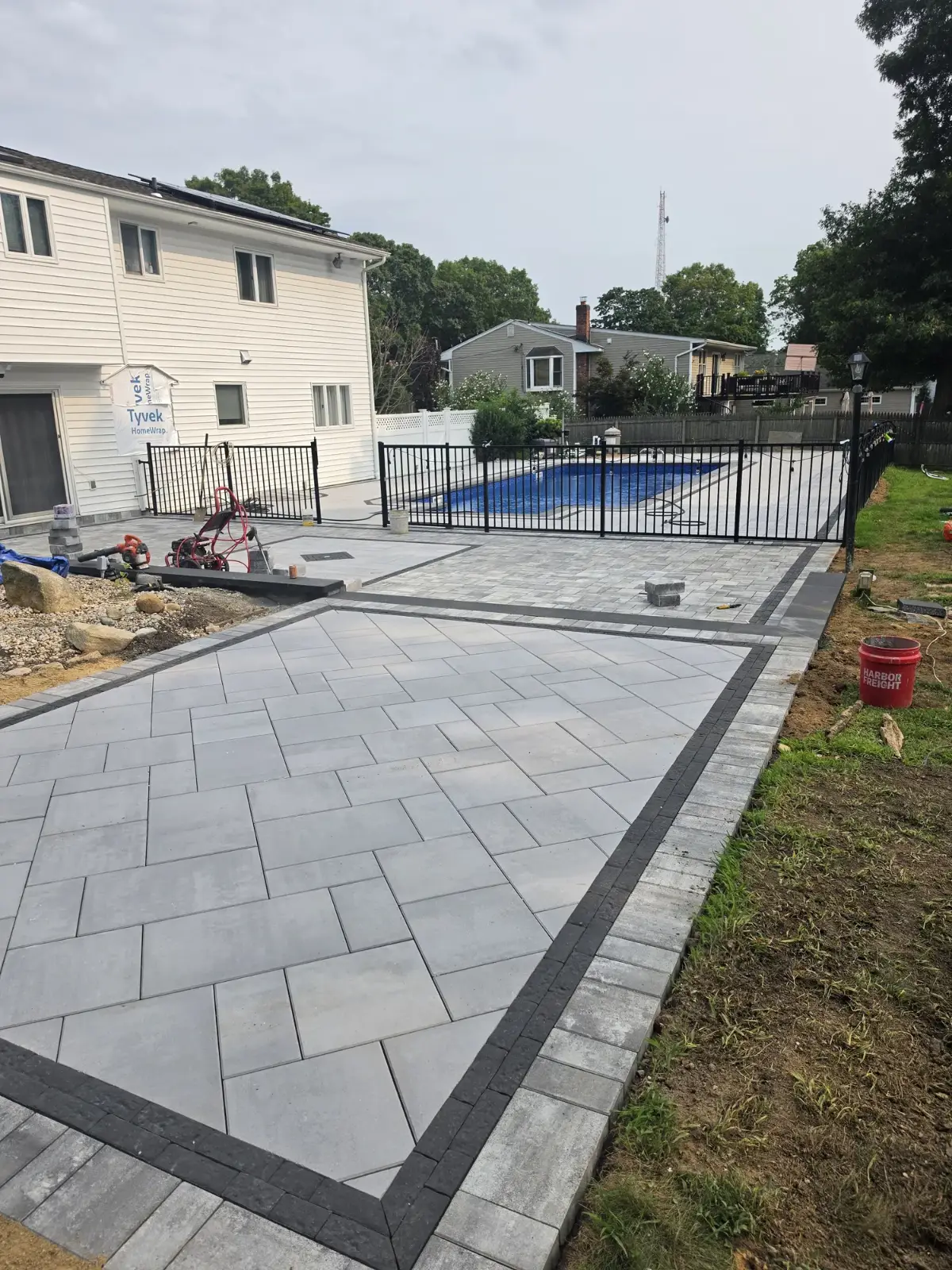 Paver pool surround by Promaster Maintenance Corp, Long Island, NY
