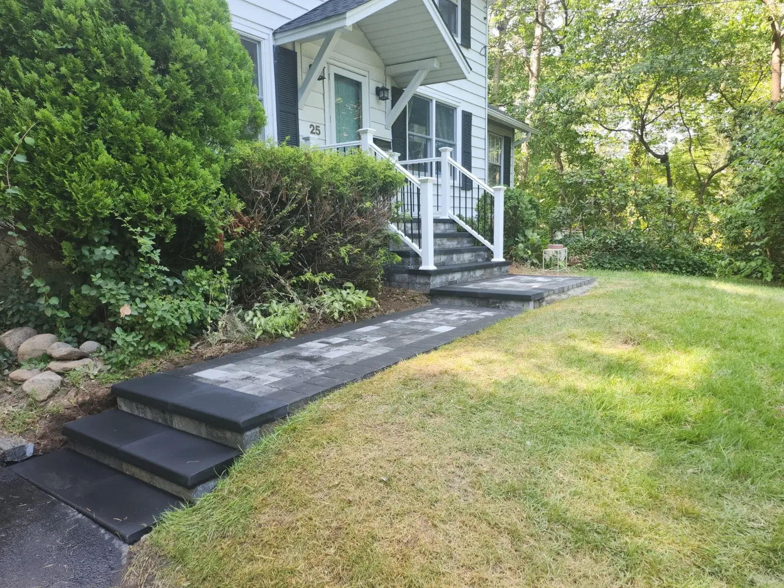 Paver stoop steps by Promaster Maintenance Corp, Long Island, NY