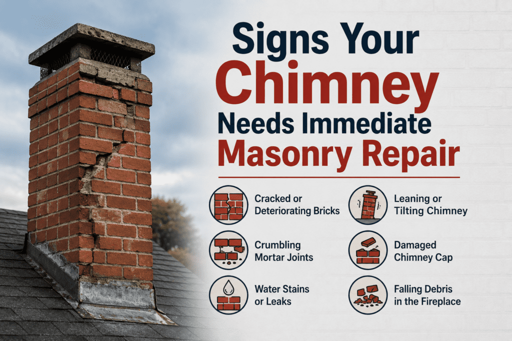 Signs Your Chimney Needs Immediate Masonry Repair